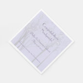 エレガントなウェディングニューリウェズラベンダーツリーアート スタンダードランチョンナプキン (角)