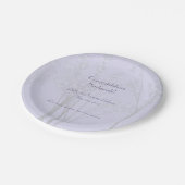 エレガントなウェディングニューリウェズラベンダーツリーアート ペーパープレート (アングル)