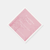 エレガントなウェディングニューリウェッドバラピンクツリーアート スタンダードカクテルナプキン (角)