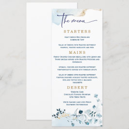 エレガントなウェディングネイビーブルーと金ゴールド メニュー