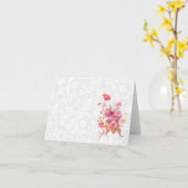 エレガントなウェディングノートカード カード (黄色い花)