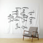 エレガントなウェディングバックドランドバナー – 愛、笑い タペストリー (インサイチュ(横))