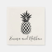 エレガントなウェディングパーソナライズされたカクテル スタンダードカクテルナプキン (正面)