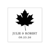 エレガントなウェディングパーソナライズされたメープルリーフ ラバースタンプ (インプリント)