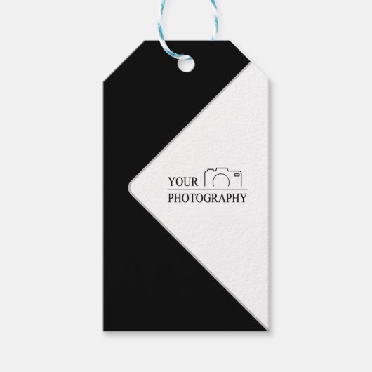 エレガントなウェディングパーソナライズされた写真 ギフトタグ (正面)