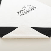 エレガントなウェディングパーソナライズされた写真 シェルパブランケット (3/4)