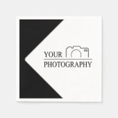 エレガントなウェディングパーソナライズされた写真 スタンダードカクテルナプキン (正面)