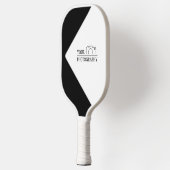 エレガントなウェディングパーソナライズされた写真 ピックルボールラケット (左)