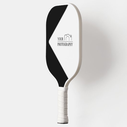 エレガントなウェディングパーソナライズされた写真 ピックルボールラケット (左)