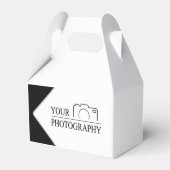 エレガントなウェディングパーソナライズされた写真 フェイバーボックス (裏面サイド)