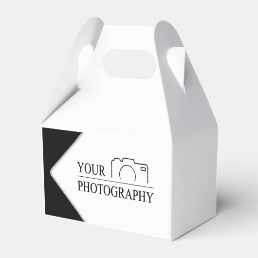 エレガントなウェディングパーソナライズされた写真 フェイバーボックス (裏面サイド)