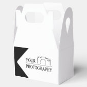 エレガントなウェディングパーソナライズされた写真 フェイバーボックス (オープン)