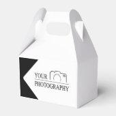 エレガントなウェディングパーソナライズされた写真 フェイバーボックス (正面サイド)