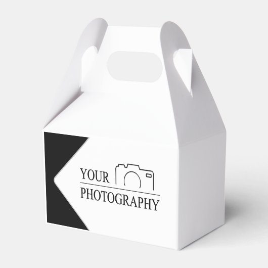 エレガントなウェディングパーソナライズされた写真 フェイバーボックス (正面サイド)