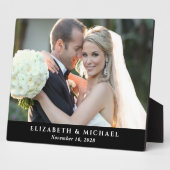エレガントなウェディングパーソナライズされた写真 フォトプラーク (側面)