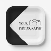 エレガントなウェディングパーソナライズされた写真 ペーパープレート (正面)