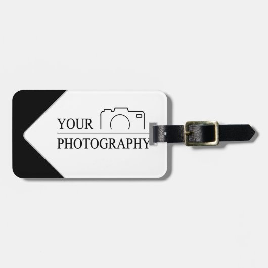 エレガントなウェディングパーソナライズされた写真 ラゲッジタグ (正面横)