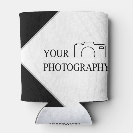 エレガントなウェディングパーソナライズされた写真 缶クーラー (裏面)