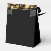 エレガントなウェディングパーティースパークル金ゴールド フェイバーボックス (裏面サイド)