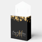 エレガントなウェディングパーティースパークル金ゴールド フェイバーボックス (オープン)