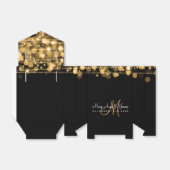 エレガントなウェディングパーティースパークル金ゴールド フェイバーボックス (折り畳みなし)