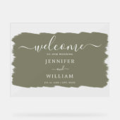 エレガントなウェディングパーティー絵を描ウェルカムセージ アクリルサイン (正面)
