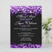 エレガントなウェディングパープルライト 招待状 (スタンド正面)