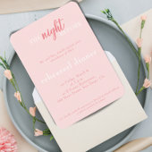 エレガントなウェディングピンクモノグラムリハーサルディナー エンクロージャーカード