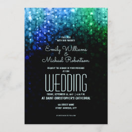 エレガントなウェディングピーコックカラーライト《写真》ぼけ味 招待状