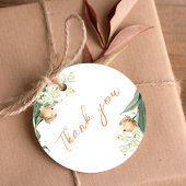 エレガントなウェディングピーチフローラありがとう フェイバータグ