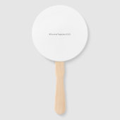 エレガントなウェディングファン | パーソナライズされた結婚式の引き出物 ハンドファン (裏面)