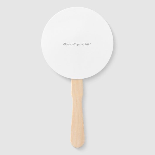 エレガントなウェディングファン | パーソナライズされた結婚式の引き出物 ハンドファン (裏面)