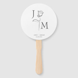 エレガントなウェディングファン | パーソナライズされた結婚式の引き出物 ハンドファン