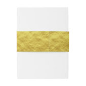 エレガントなウェディングフェイクゴールドフォイルのスクロール作業名 招待状ベリーバンド (裏面例)