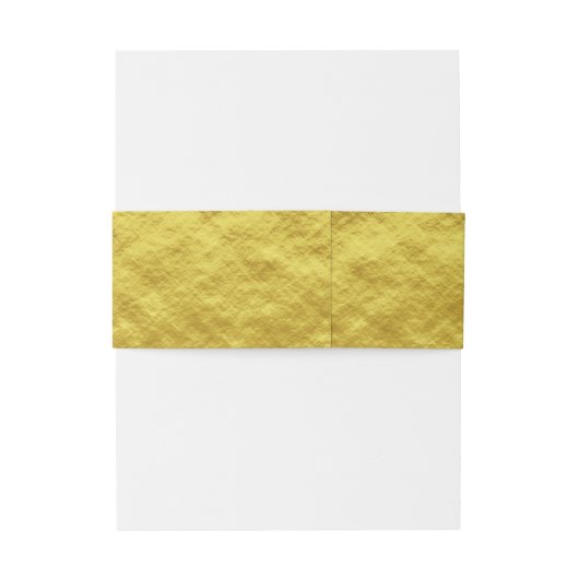 エレガントなウェディングフェイクゴールドフォイルのスクロール作業名 招待状ベリーバンド (裏面例)