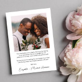 エレガントなウェディングフォトアーチ サンキューカード