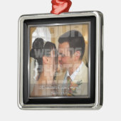 エレガントなウェディングフォトオーナメント メタルオーナメント (左)