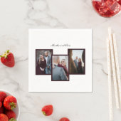 エレガントなウェディングフォトカスタムコラージュの写真3 スタンダードカクテルナプキン (インサイチュ)