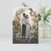 エレガントなウェディングフォトカスタムメッセージ サンキューカード (スタンド正面)