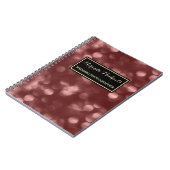 エレガントなウェディングフォトグラファー グラマラスなブラウン ボケ ノートブック (左側)