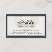エレガントなウェディングフォトグラファー 名刺 (裏面)