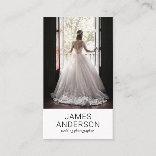 エレガントなウェディングフォトグラファー 名刺 (正面)