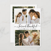 エレガントなウェディングフォトコラージュサンキューカード サンキューカード (正面/裏面)