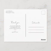 エレガントなウェディングフォトコラージュサンキューカード ポストカード (裏面)