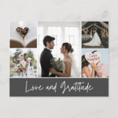 エレガントなウェディングフォトコラージュ ポストカード (正面)