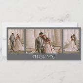 エレガントなウェディングフォトサンキューカード (正面)