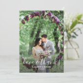 エレガントなウェディングフォトサンキューカード サンキューカード (スタンド正面)