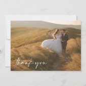 エレガントなウェディングフォトサンキューカード サンキューカード (正面)