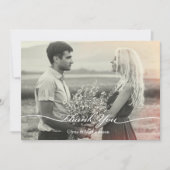 エレガントなウェディングフォトサンキューカード サンキューカード (正面)