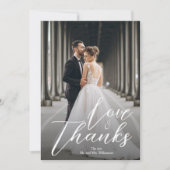 エレガントなウェディングフォトサンキューカード サンキューカード (正面)